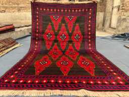 Tribal Handmade Moroccan High Pile Rug, One Of Kind 4.5x7 Ft