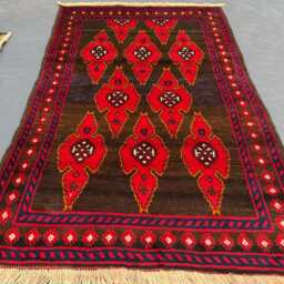 Tribal Handmade Moroccan High Pile Rug, One Of Kind 4.5x7 Ft - thumbnail 3