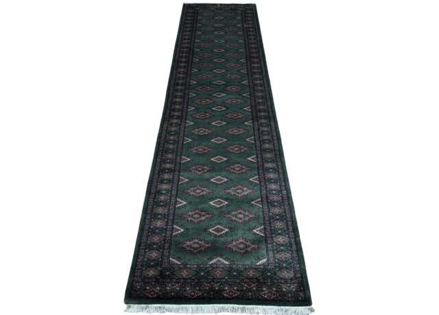 2.6x10 Sea Green Color Bokhara Rug - Runner Hallway Luxury Bukhara Fine Quality Woolen Afghan - image 1