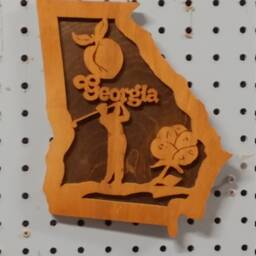 Unique Wood Art Wall Decor. States Handcut in With Scroll Saw - thumbnail 2
