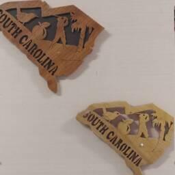 Unique Wood Art Wall Decor. States Handcut in With Scroll Saw - thumbnail 4