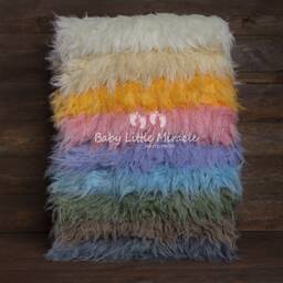 Faux Fur, Newborn Photo Props, Newborn, Fabric, Blanket, Photography, Baby Props, Basket Stuffer, Beanbag Fabric, Baby Shower, Flokati - thumbnail 4