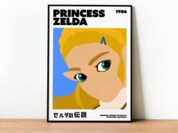 Princess Zelda Art Info Print - Gamer Gift, Unframed - thumbnail 1