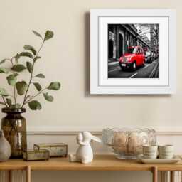White Square Photo Frame With Mounts - Mdf Wood Effect Picture Poster Frames - Various Sizes Wall Hanging Home Decor Wedding Gifts - thumbnail 4