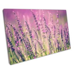 Purple Bluebells Wild Grasses Canvas Wall Art For Home Office Decor - thumbnail 1