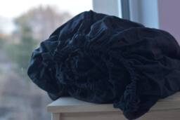 Linen Fitted Sheet in A Black Color Queen King Twin 100% Flax Softened Sheet Rose Linen Bedding