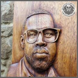 Custom Wood Carved Portrait, Personalized Fine Art, Wall Decor Gift - thumbnail 4