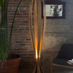Hedra Floor Lamp - Scandinavian Style Wooden Decorative Home Office Decor - Gift Idea - thumbnail 3