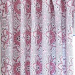 Curtain Panel White Grey Pink Red Flower Modern Floral Decor Cafe Curtain Kitchen Valance , Pillows Runner Napkins Available, Great Gift - thumbnail 2