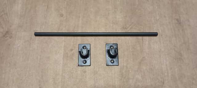 Internal Curtain Rail Set-Upwrought Iron - Forged Steel Hand Crafted in UK + Fitting Kit - image 1