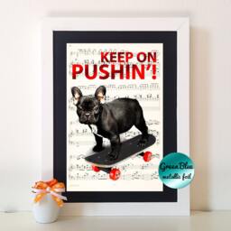 Skater Dog, Dictionary Art Print, Home Decor, Quote, Wall Decor, Old Decor N34 - thumbnail 2