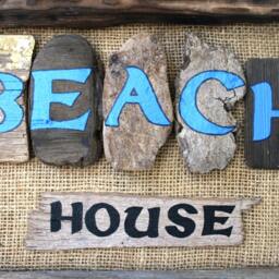 Beach House. Wall Decor With Burlap & Shells, Home Decor, Wood Shells Peacelovedriftwood - thumbnail 4
