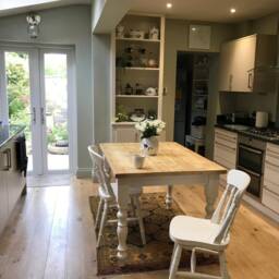 5Ft/150cm Rustic Farmhouse Dining Table, Custom Size Kitchen Handmade
