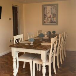 5Ft/150cm Rustic Farmhouse Dining Table, Custom Size Kitchen Handmade - thumbnail 3