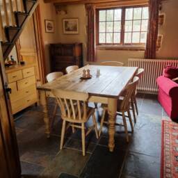 5Ft/150cm Rustic Farmhouse Dining Table, Custom Size Kitchen Handmade - thumbnail 2