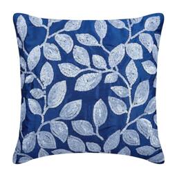 "Art Silk Royal Blue Throw Pillow Cover 16""x16" - thumbnail 1