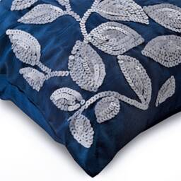 "Art Silk Royal Blue Throw Pillow Cover 16""x16" - thumbnail 2