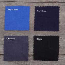 Set Of 2 Linen Pillow Cases. Linen Case in Royal Blue. Stone Washed, Soft Sham. Envelope Closure Cover - thumbnail 2