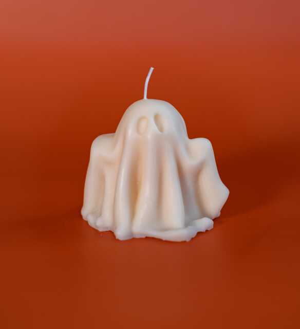 Sheet Ghost Candle Halloween Decor, Handcrafted Soy Wax Candle - image 1