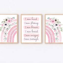Teen Girls Wall Art, Positive Affirmations - thumbnail 3
