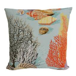 Manuel Canovas - Byron Bay Turquoise Exotic Australian Inspired Marine Foliage Cushion Cover Handmade Throw Pillow Designer Home Decor - thumbnail 2