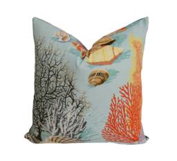 Manuel Canovas - Byron Bay Turquoise Exotic Australian Inspired Marine Foliage Cushion Cover Handmade Throw Pillow Designer Home Decor