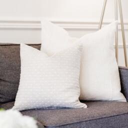 Brooklyn // Authentic African Mud Cloth Pillow Cover - Neutral Tonal Stripes - thumbnail 4