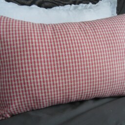 Laurel Check.red/Cream.check Pillow Cover.red Slipcovers.valentines.farmhouse Pillows.throw Pillows.toss Pillows - thumbnail 3