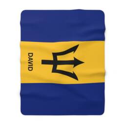 Barbados Flag Blanket, Of Barbados, Custom Personalized Country Gift, Barbados Name - thumbnail 2
