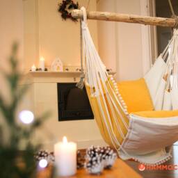 Hammock Chair Yellow/White - thumbnail 2