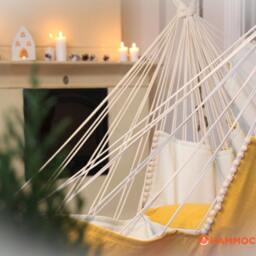 Hammock Chair Yellow/White - thumbnail 4
