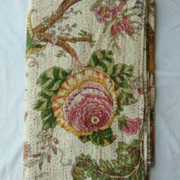 Floral Print Indian Handmade Kantha Quilt Bedspread Blanket Coverlet Perfect Bed Matching Throw - thumbnail 3