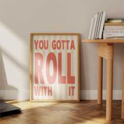 Retro Gicl??e Music Art Print Roll With It - Indie Wall Playful & Nostalgic Home Decor- A4-A2 Sizes UK Printed Eco Packaging - thumbnail 2