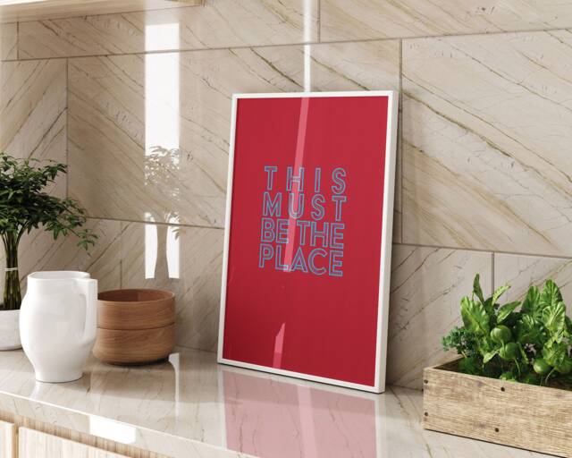 This Must Be The Place Song Lyric Wall Art Print Music Quote Home Decor Talking Heads Inspirational Typography Modern Living Room Artwork - image 1