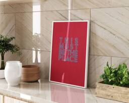 This Must Be The Place Song Lyric Wall Art Print Music Quote Home Decor Talking Heads Inspirational Typography Modern Living Room Artwork - thumbnail 1