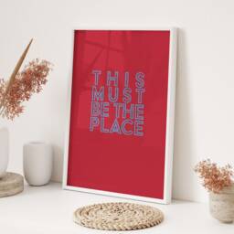 This Must Be The Place Song Lyric Wall Art Print Music Quote Home Decor Talking Heads Inspirational Typography Modern Living Room Artwork - thumbnail 3