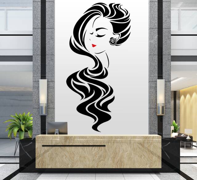Woman Hair Salon Wall Decal Beauty Decor 2940 - image 1
