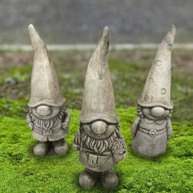 Concrete Three Dwarfs Figure Outdoor Gnome Statue Cement Dwarf Sculpture Stone Ornament Lover Gift Handmade Patio Decor - image 1