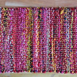 Handwoven Cotton Rag Rug Colorful Chindi Dhurrie Runner - thumbnail 3