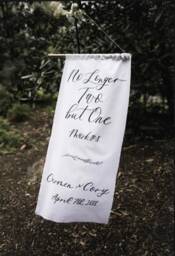 Calligraphy Fabric Banner - Custom Wall Hanging Large