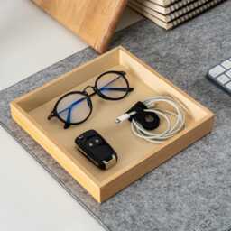 Wooden Catchall Tray Organizer, Desk Tray, Valet Office Jewelry Watch Catch All