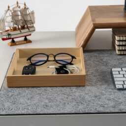 Wooden Catchall Tray Organizer, Desk Tray, Valet Office Jewelry Watch Catch All - thumbnail 2