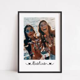 Besties Print - Personalised Image Photo Best Friend Gift - Portrait - thumbnail 3
