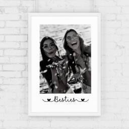 Besties Print - Personalised Image Photo Best Friend Gift - Portrait - thumbnail 2