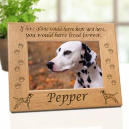 Dalmatian Dog Lovers Gift, Personalized Picture Frame, Engraved Design, Choice Of 3 Sympathy Quotes. Pet Gifts Mom - thumbnail 2