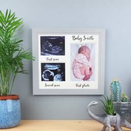 Baby Scan Frame, Multi Scan, Personalised Baby Gift, Shower Ultrasound Picture First & Second Photo - thumbnail 3