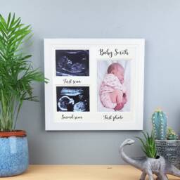 Baby Scan Frame, Multi Scan, Personalised Baby Gift, Shower Ultrasound Picture First & Second Photo - thumbnail 2