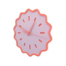 Fluted Geometric Acrylic Wall Clock - Mauve & Melon - thumbnail 2