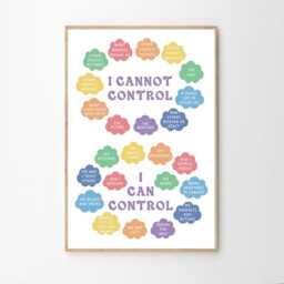 What I Can & Cannot Control Therapy Office Quote Art Canvas Poster, Classroom Quotes, Children's Room Aesthetic Decor, Printed Gift - thumbnail 2