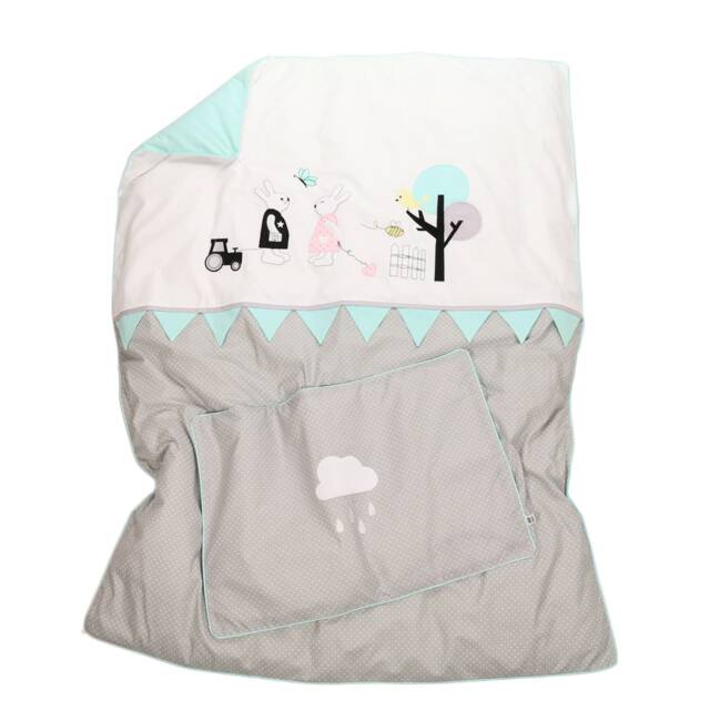 Bunny Friends & Co. Children's Bed Linen 100x135 Personalized With Name - image 1